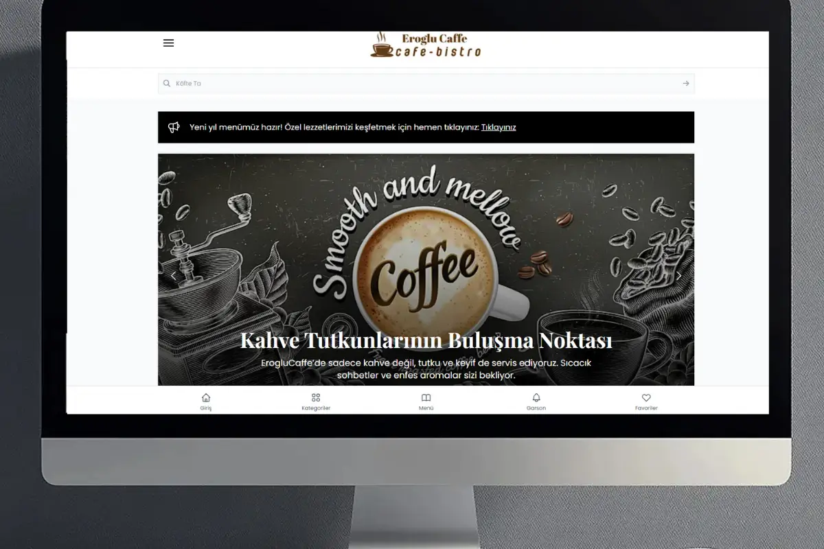 Premium QR menü Projesi
